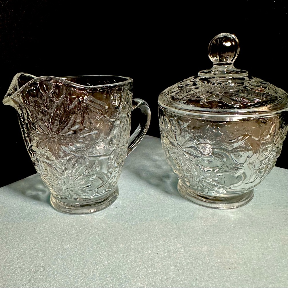 Princess House Fantasia Cream & Sugar Set – Discontinued, Perfect for Holidays